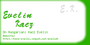 evelin kacz business card